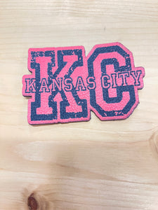 KC Leatherette Iron-On Patch