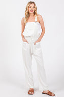 Drawstring Overalls (White)