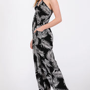Jogger Jumpsuit w Deep V-Neck Detail
