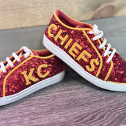 KC Red Sequin Game Day Sneakers | PREORDER