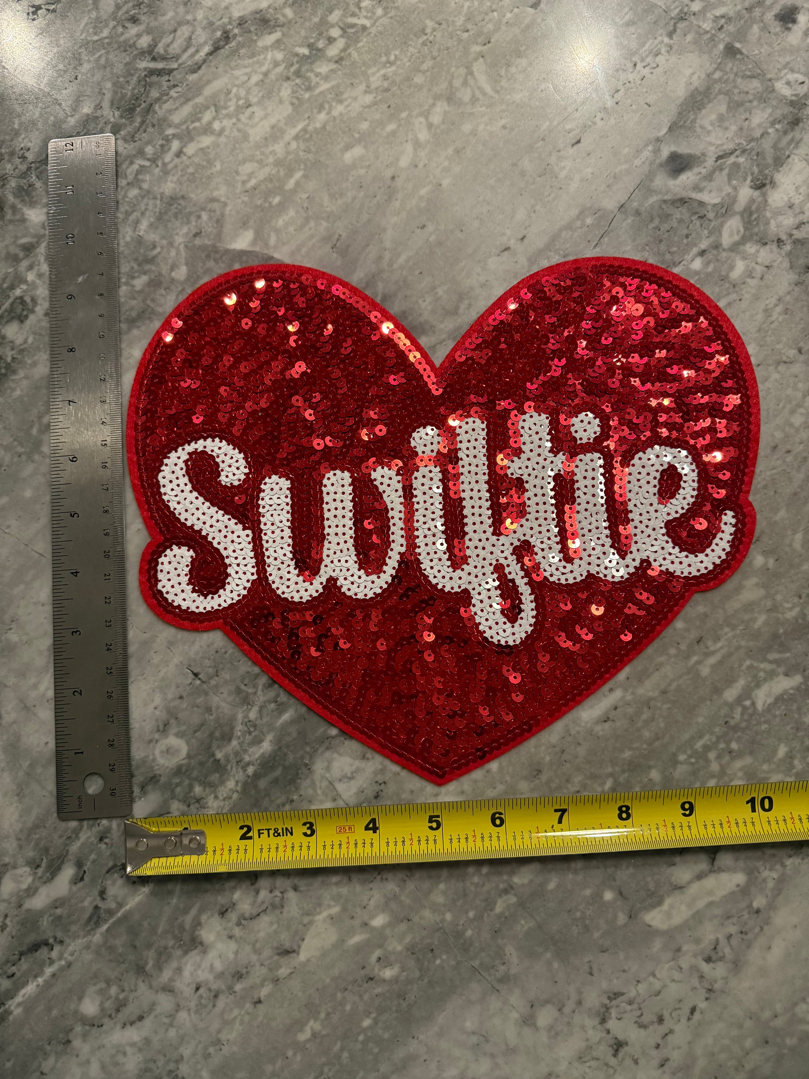 Swiftie Heart Sequin X-Large Patch (Valentine’s Collection)