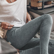 Vintage Washed Ribbed Leggings