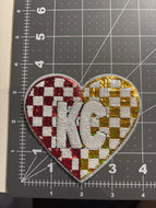 Sequin Checkered Heart Patch
