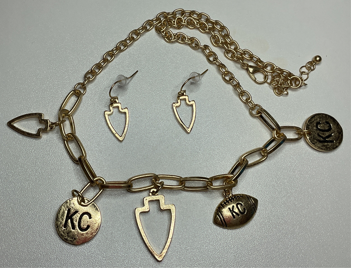 KC Charm Necklace and Earring Set