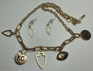 KC Charm Necklace and Earring Set
