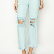 RISEN High Rise Cropped Denim