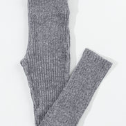 Wide Waistband Ribbed Knit Leggings