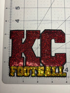 KC Football Sequin Patch