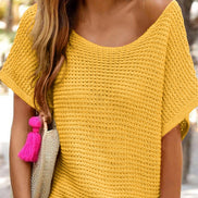 Knit Short Sleeve Sweater