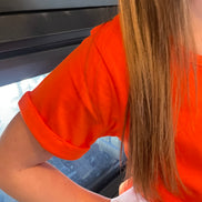 KIDS Crop Tee w/rolled Sleeve