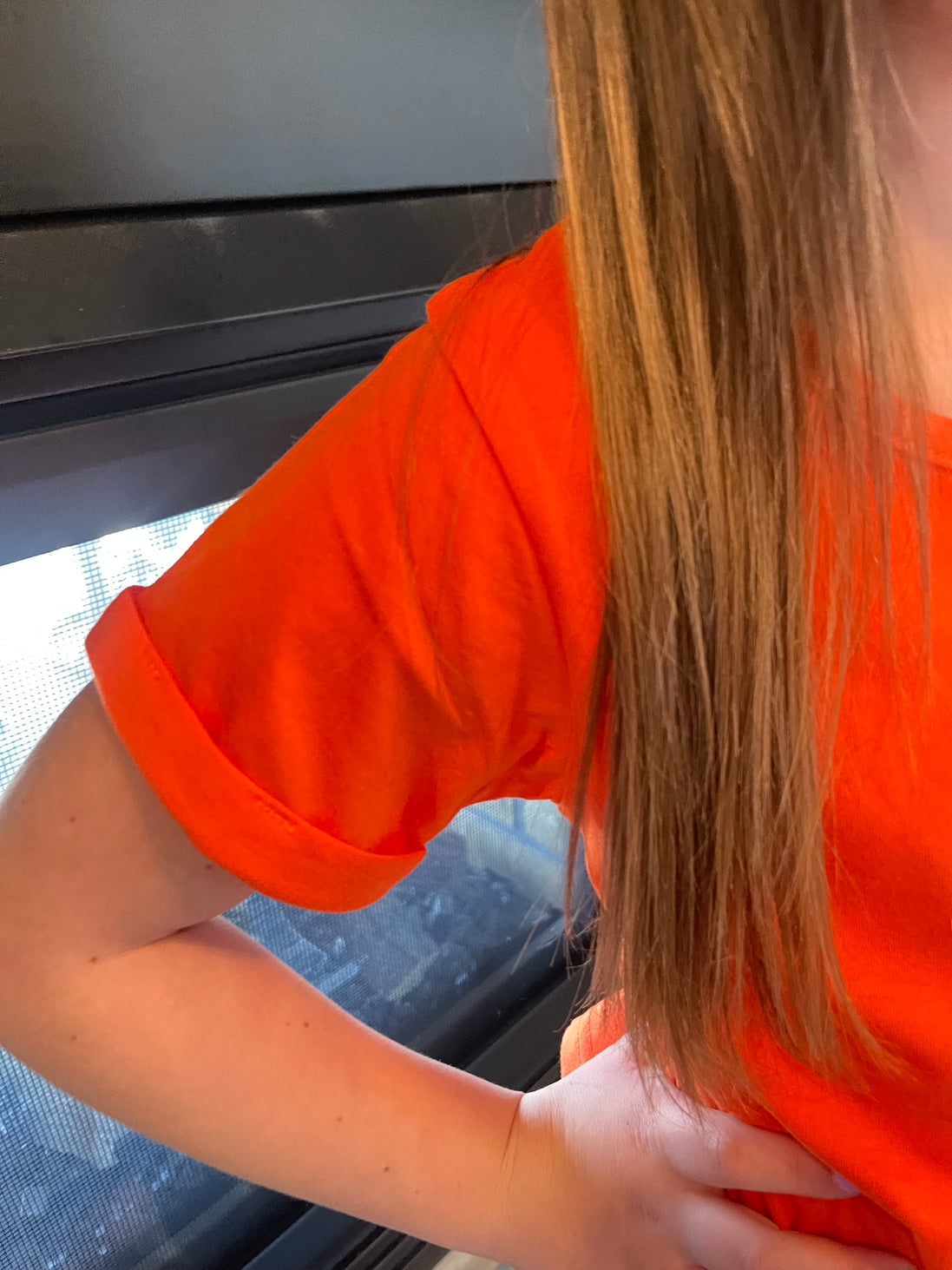 KIDS Crop Tee w/rolled Sleeve