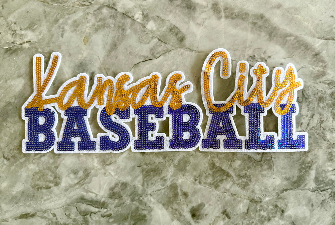Kansas City Baseball Royals Tee w/Sequin Patch