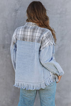 Load image into Gallery viewer, Plaid and Denim Jacket
