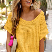 Knit Short Sleeve Sweater