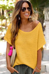 Knit Short Sleeve Sweater