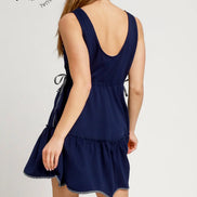 Tiered Mini Dress with Side Ties