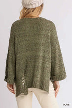 Load image into Gallery viewer, Olive Distressed Sweater
