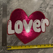 Lover Heart Sequin X-Large Patch (Valentine’s Collection)