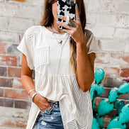 Knit Tunic with Waffle Detail