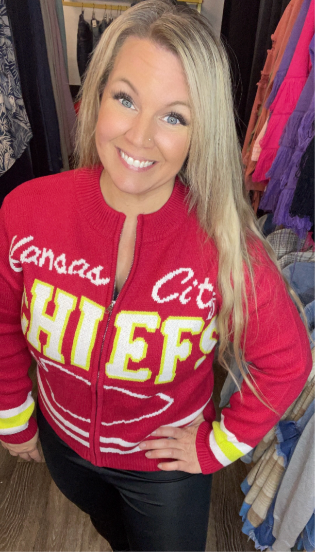 Zip-Up Chiefs Sweater