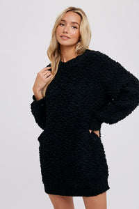 Fluffy Boucle Sweater Tunic