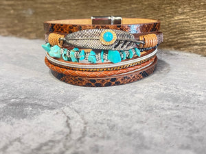 Multi-Layer Vintage Turquoise Bracelet