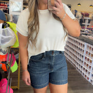 JUDY BLUE High Waisted Tummy Control Slim Short