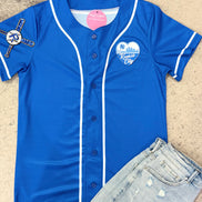 KC Has Heart Royals Baseball Jersey w/Chenille Leopard KC