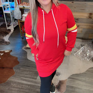 No Fumble Hooded Sweatshirt Dress