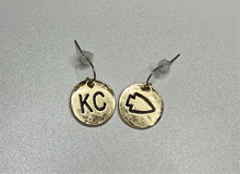 Load image into Gallery viewer, KC Charm Disc Earrings
