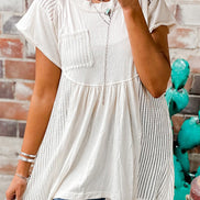 Knit Tunic with Waffle Detail