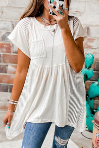Knit Tunic with Waffle Detail