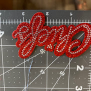 Rhinestone Transfer Chiefs Cursive Lettering