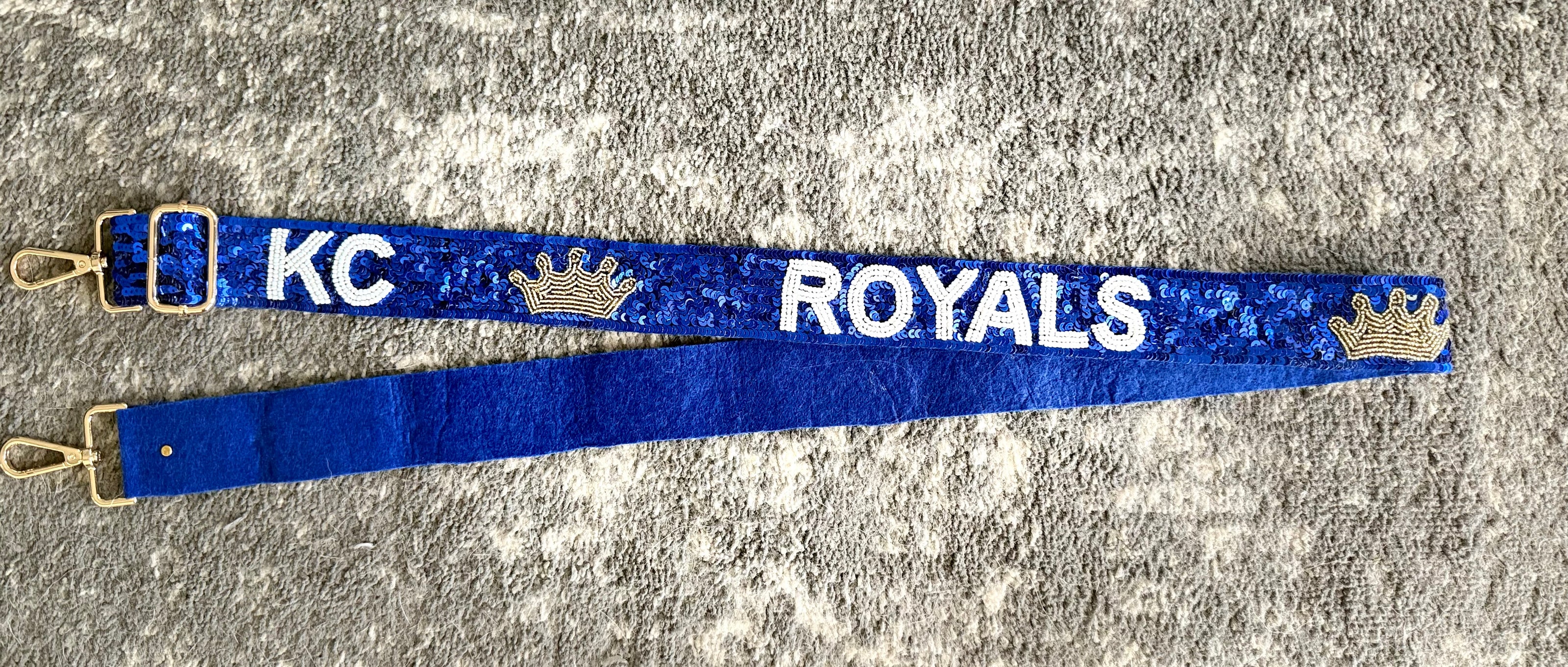 KC Royals Adjustable Sequin and Bead Purse Strap