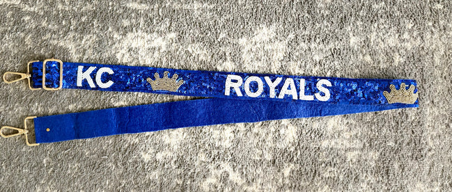 KC Royals Adjustable Sequin and Bead Purse Strap