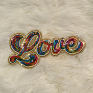 Love Rainbow Sequin X-Large Patch (Valentine’s Collection)