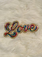 Love Rainbow Sequin X-Large Patch (Valentine’s Collection)