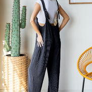 Ribbed Jumpsuit with Large Front Pockets