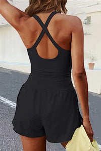 Athletic Romper with Front Cutout