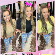 Textured Bubble Sleeve Top