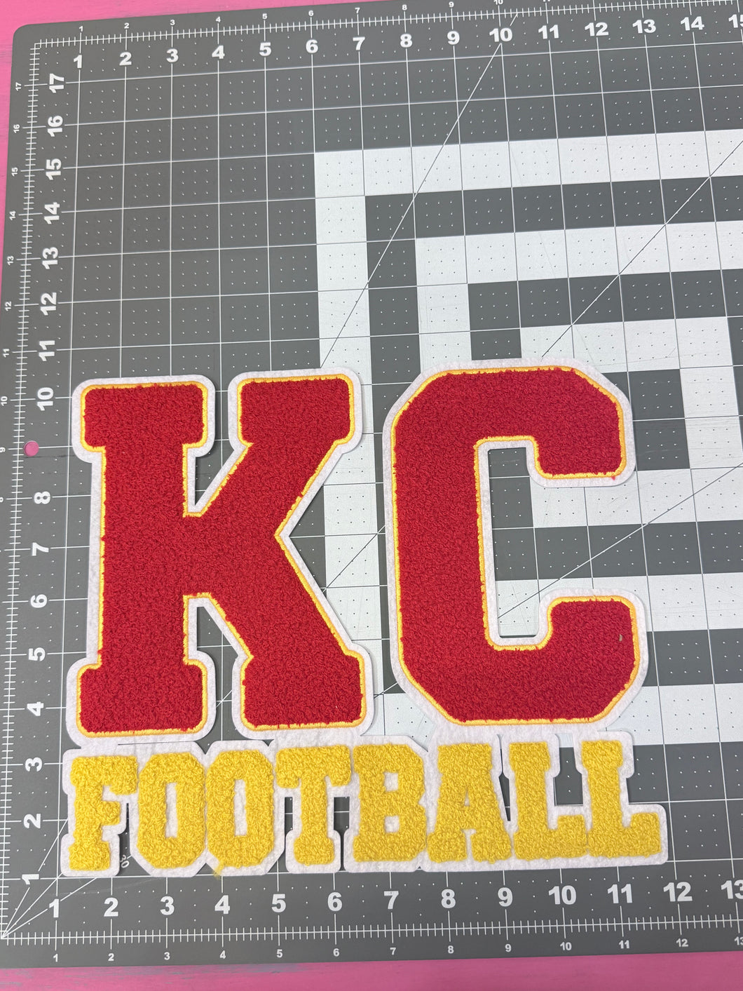 KC Football Chenille Large Patch