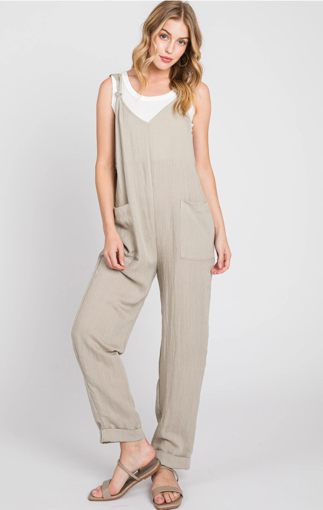 Front Pocketed Jumpsuit