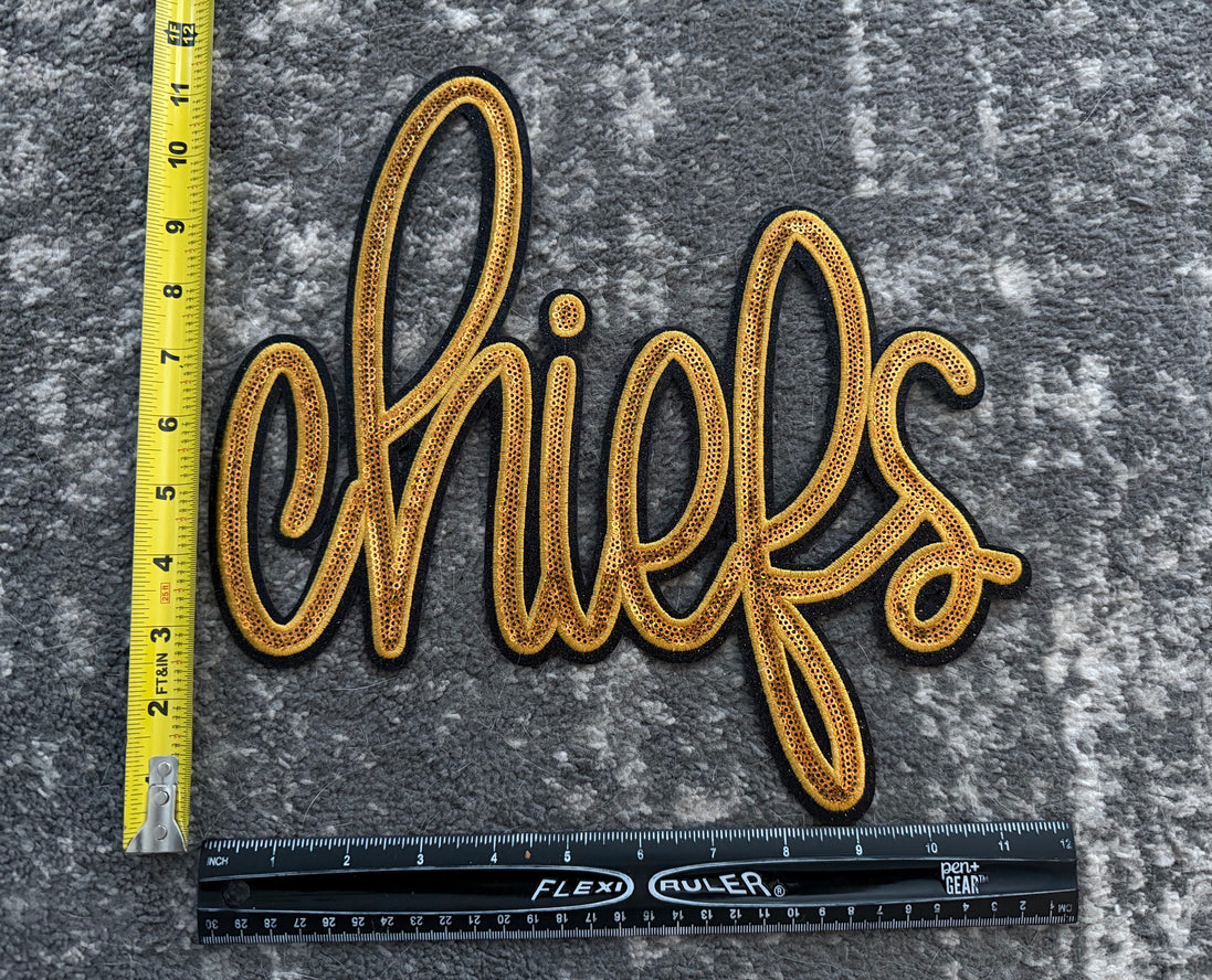 Chiefs (Gold) Sequin X-Large Patch