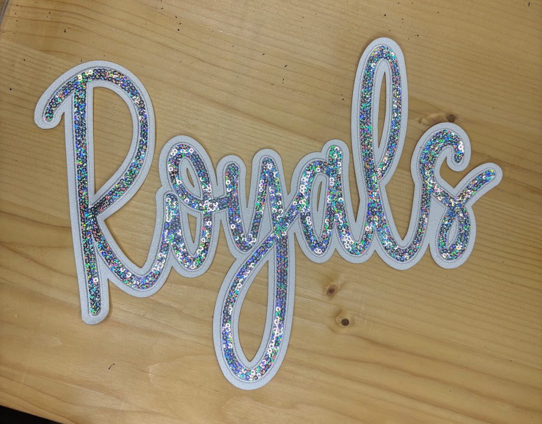 Royals Sequin X-Large Patch - White-11 in