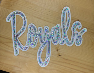 Royals Sequin X-Large Patch - White
