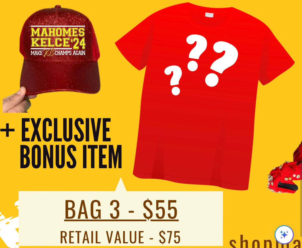 ❤️BAG 3💛KC❤️CHIEFS💛Mystery❤️Bags💛