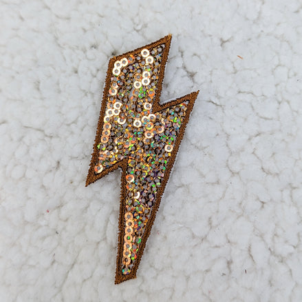 Sequin Lightning Bolt Gold