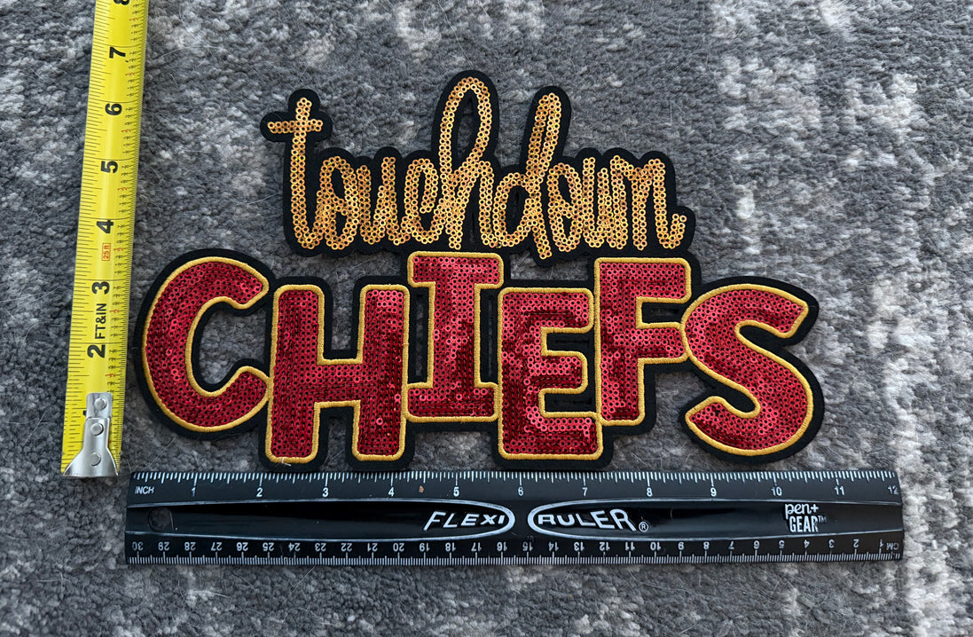 Touchdown Chiefs Sequin X-Large Patch