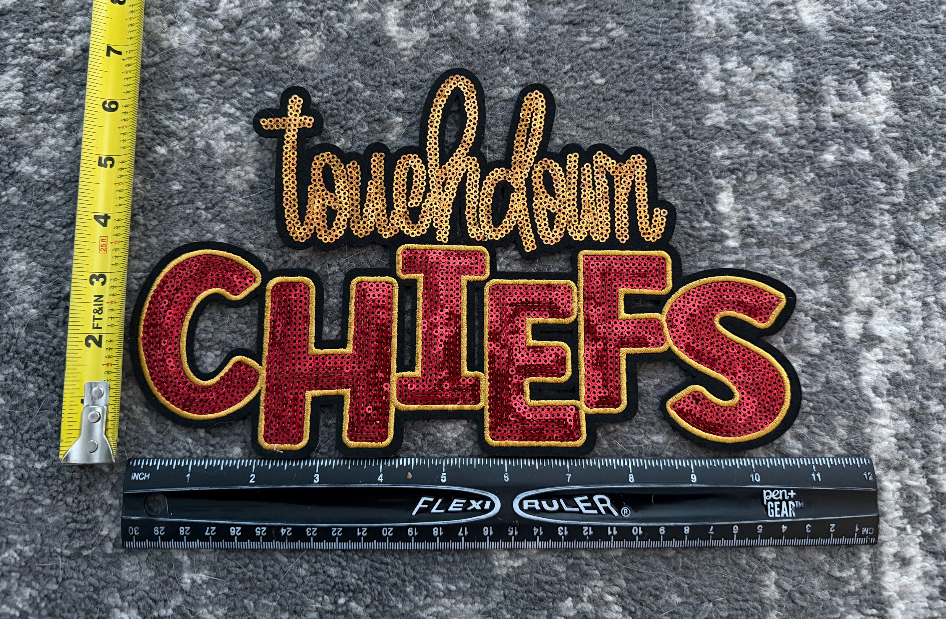 Touchdown Chiefs Sequin X-Large Patch