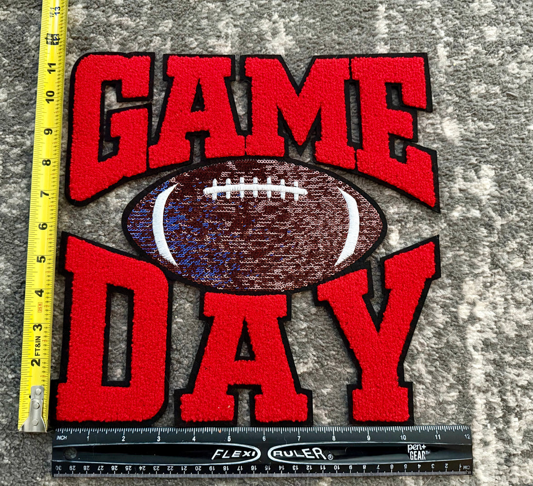 Game Day Sequin and Chenille X-Large Patch